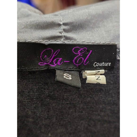 La El Couture Asymmetrical Layered Dress Grey Size Small Lagenlook, Avant-Garde - Picture 7 of 8